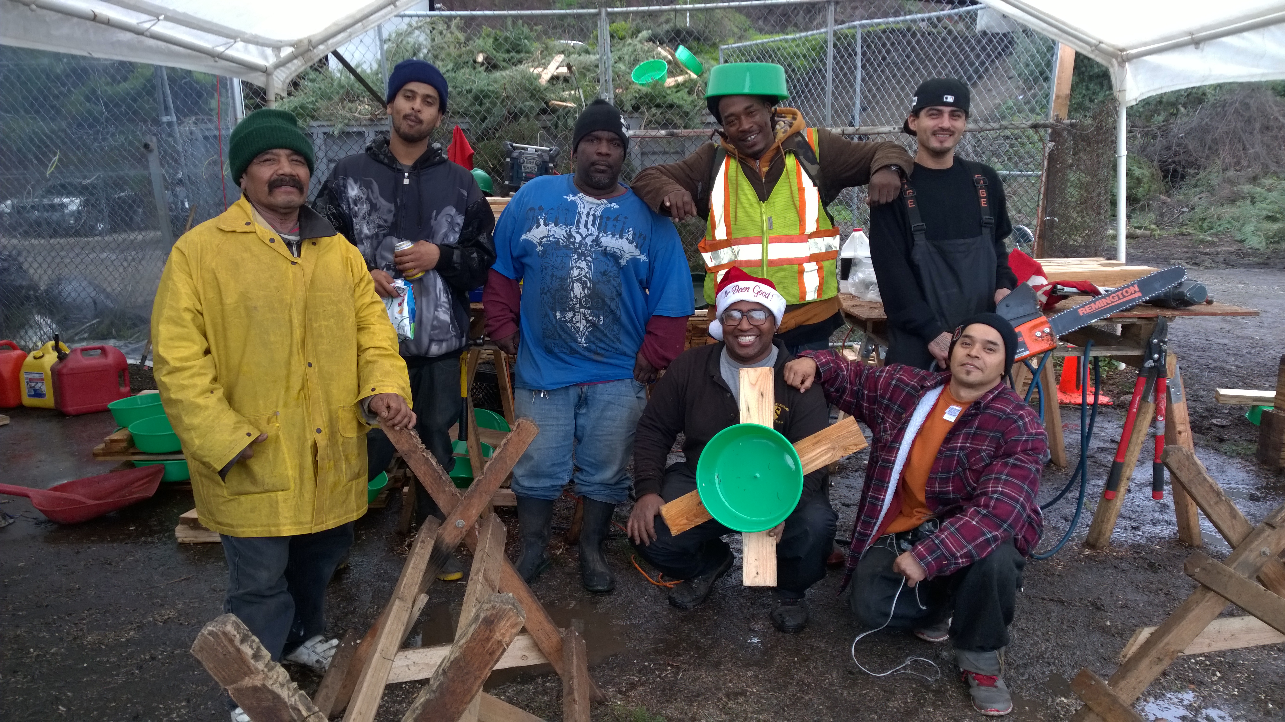 Percy Herold working at Christmas Tree Jamboree in San Francisco, CA